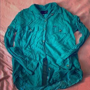 Teal long sleeve button down